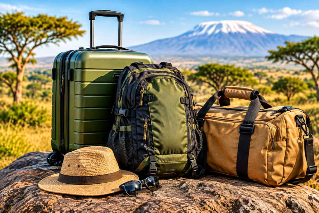 safari gear on the savanna
